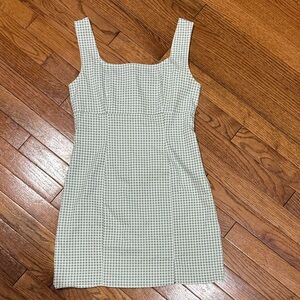 Lulu's Mint Checkered Mini Dress